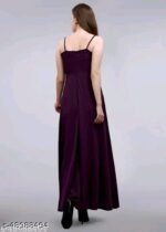 Emerald Green Spaghetti Strap Wrap Slit Maxi Dress - Image 2